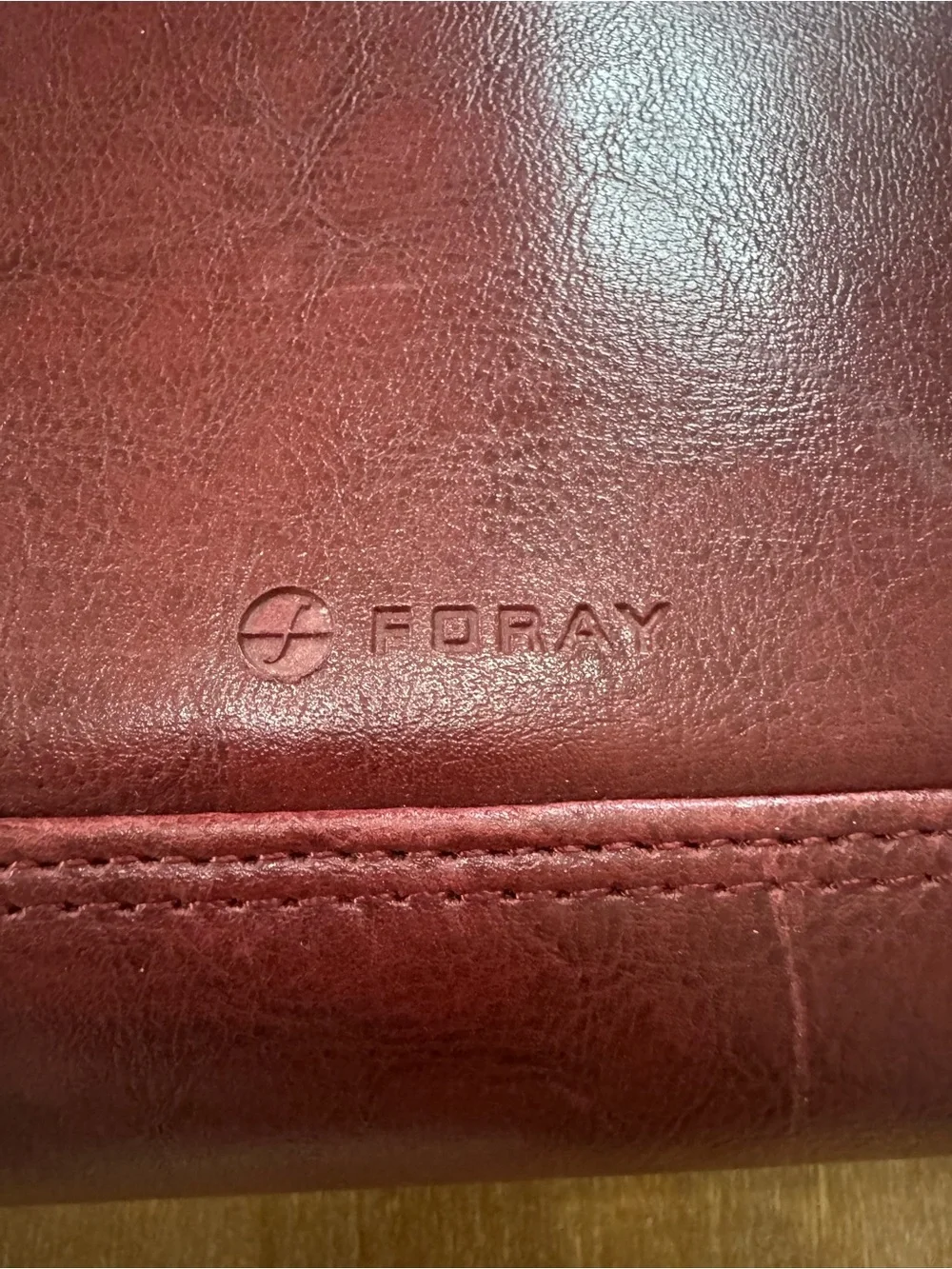 Foray Classic Maroon Faux Leather Briefcase with Top Handles